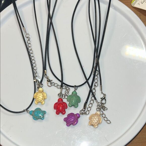 Colorful Turtle Pendant Necklaces - Picture 1 of 3